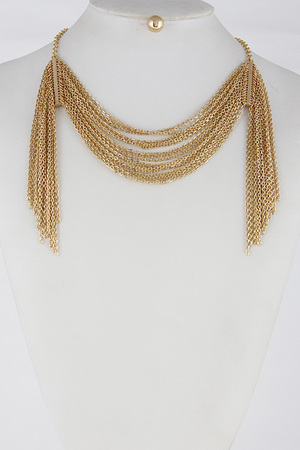 Thick Fringed Necklace Set 6FCB3